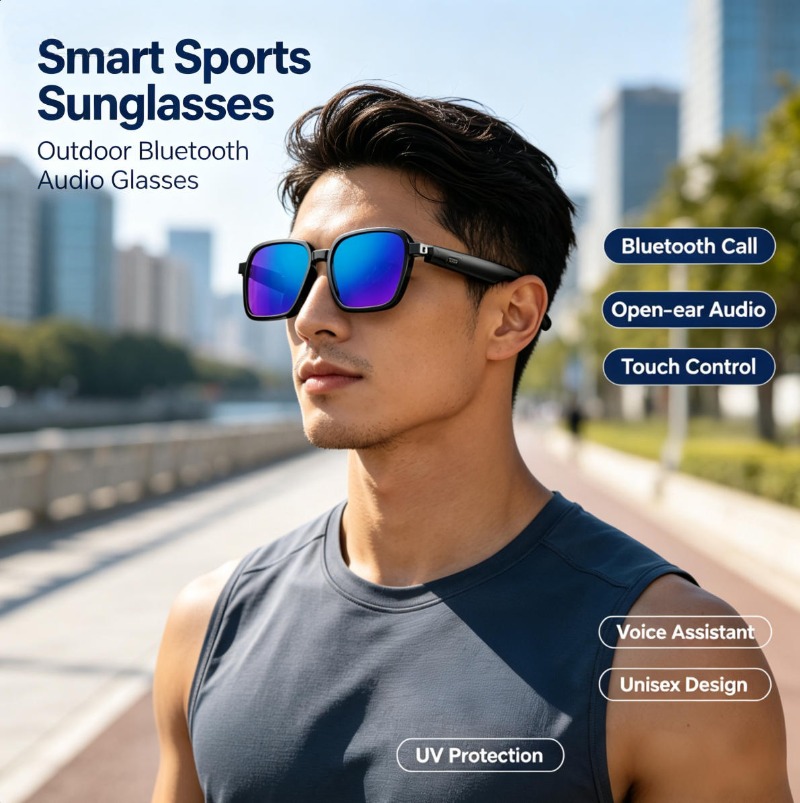 Portable Translator Device - 2026 New Smart Sports Sunglasses Unisex,