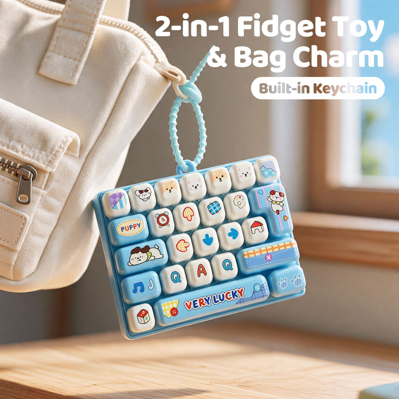 Cute Mini Keyboard Fidget Toy  - đánh giá và giá Electronics Gadgets Bag