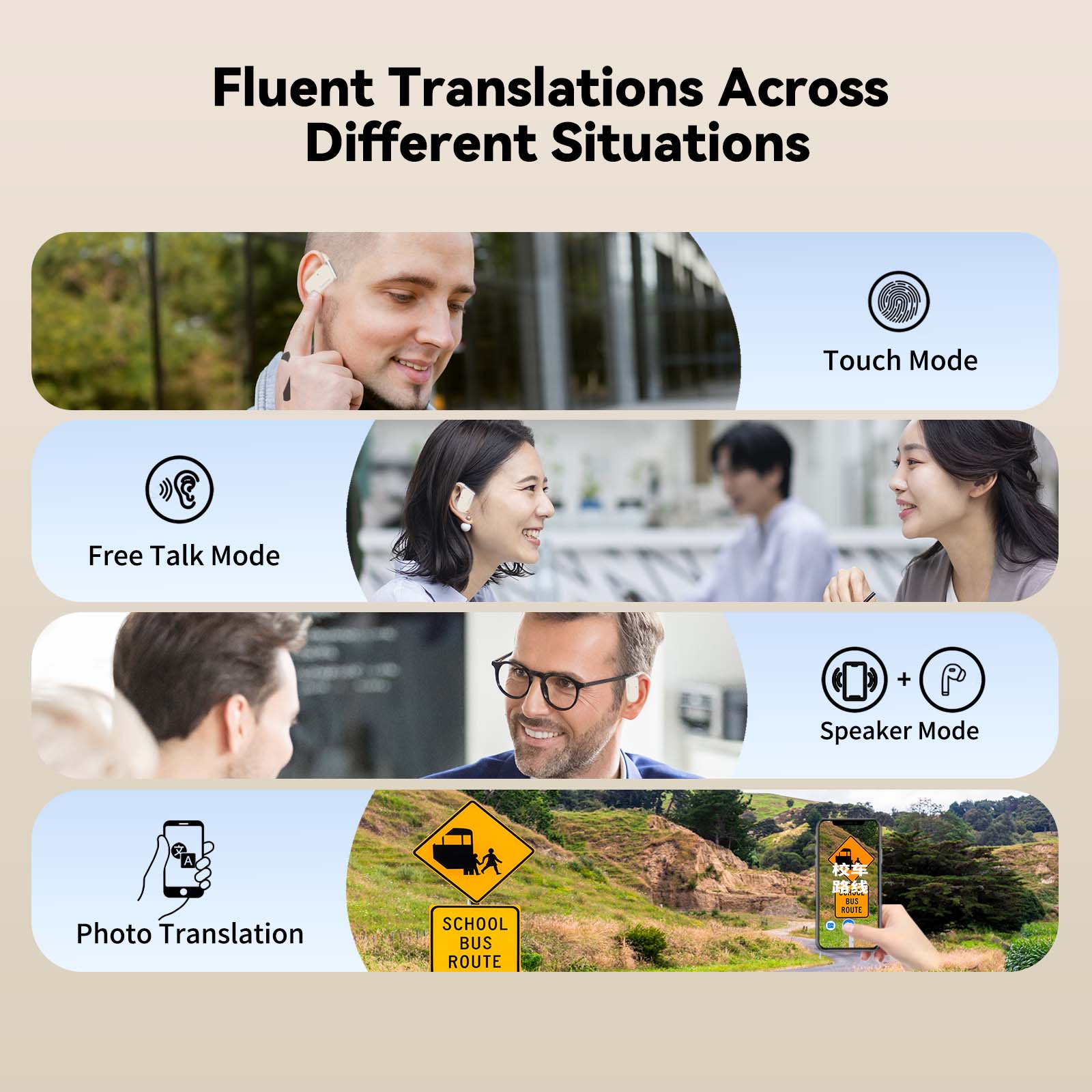 Wooask M9 Translator Earbuds,T - đánh giá và giá Portable Translator Device