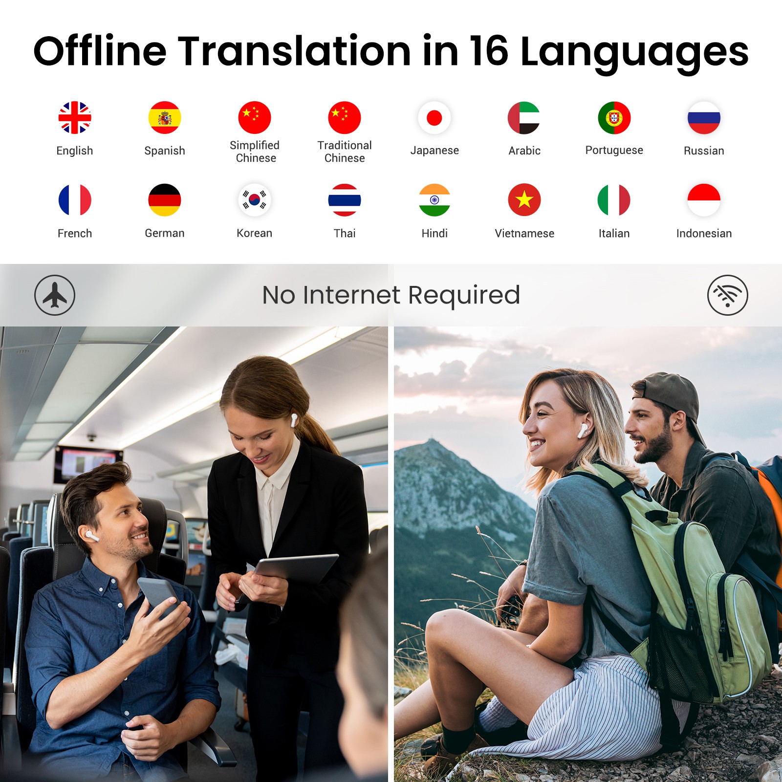 Wooask [A8] Translator Earbuds - đánh giá và giá Portable Translator Device